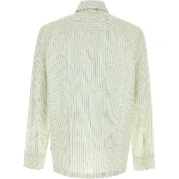 CAMICIA CLASSICA A RIGHE COTONE CUPROY CON LOGO B.