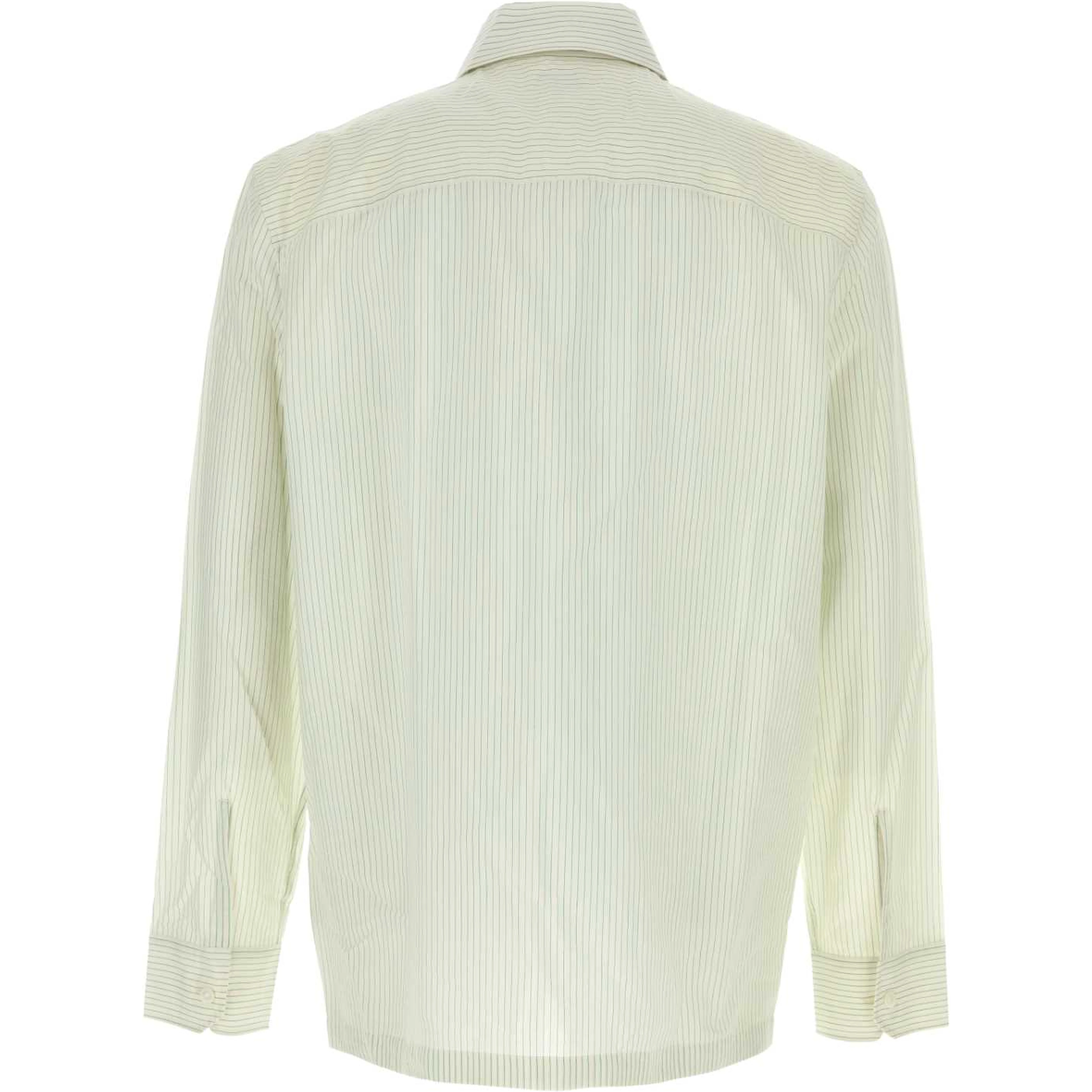 CAMICIA CLASSICA A RIGHE COTONE CUPROY CON LOGO B.
