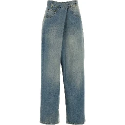 WRAP DENIM TROUSERS