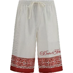 Multicolor Silk Bermuda Shorts
