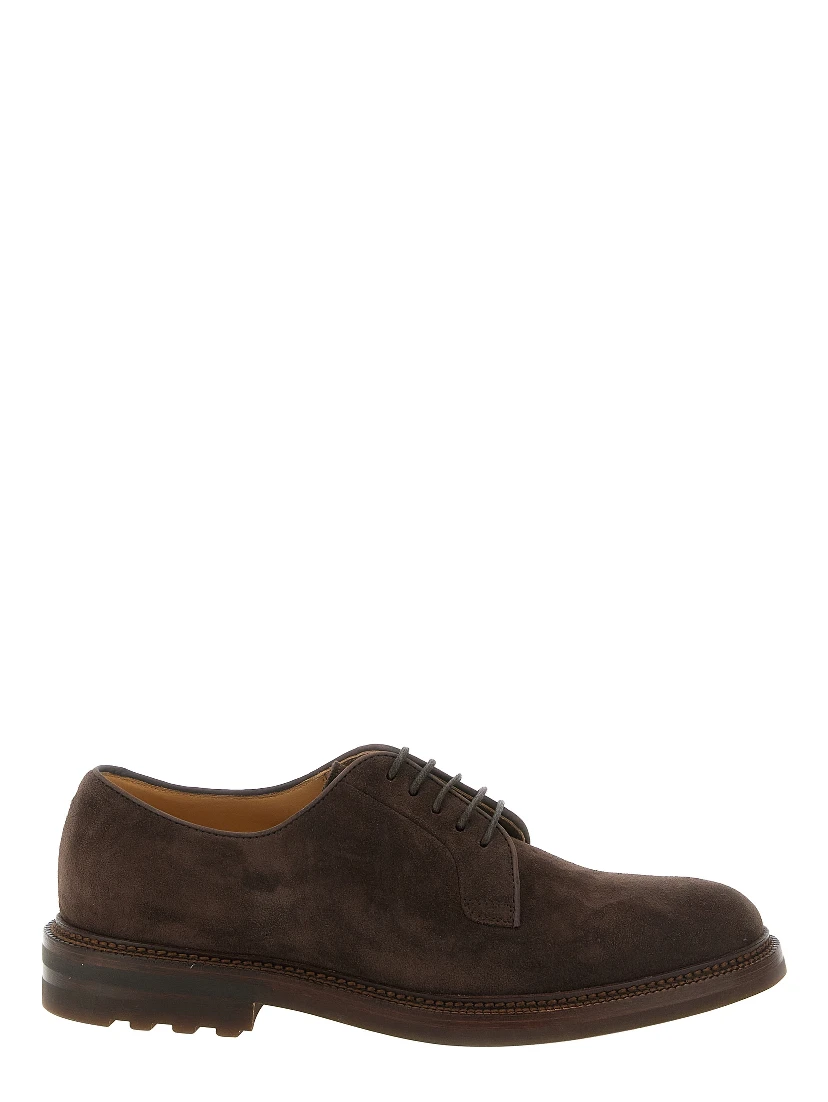 Brown Calfskin Oxfords And Derbies
