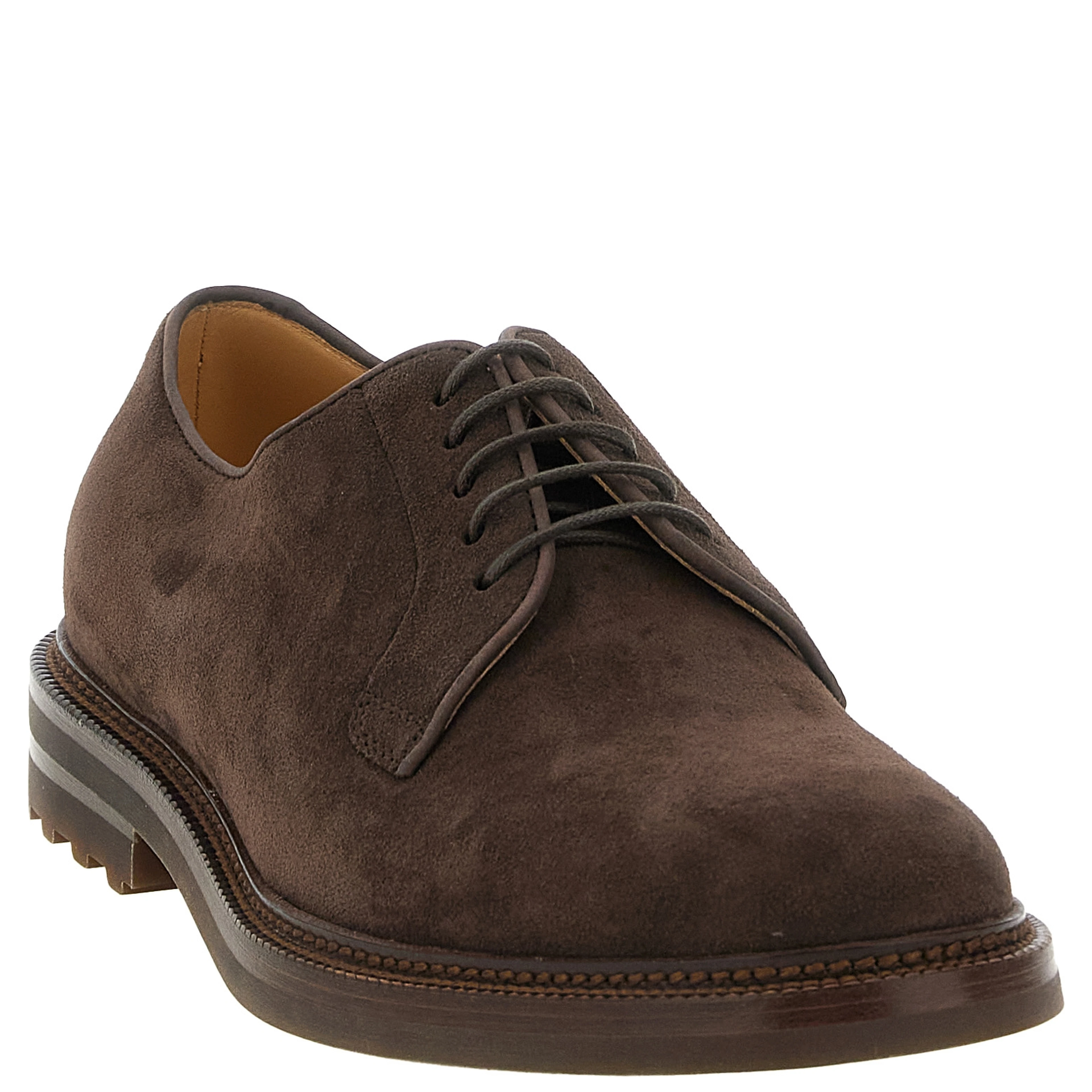 Brown Calfskin Oxfords And Derbies