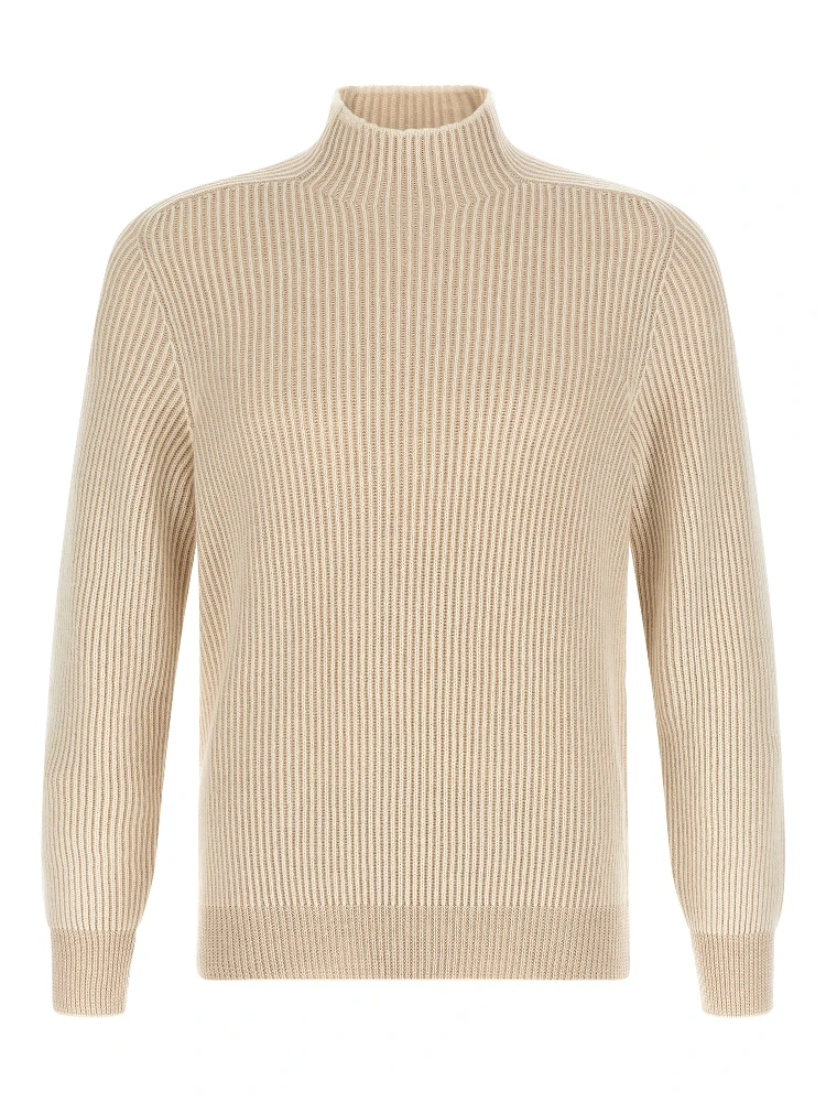 Beige Cashmere Cardigan