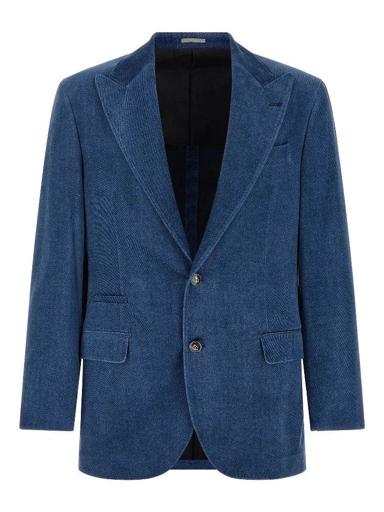 Blue Cotton Blazer