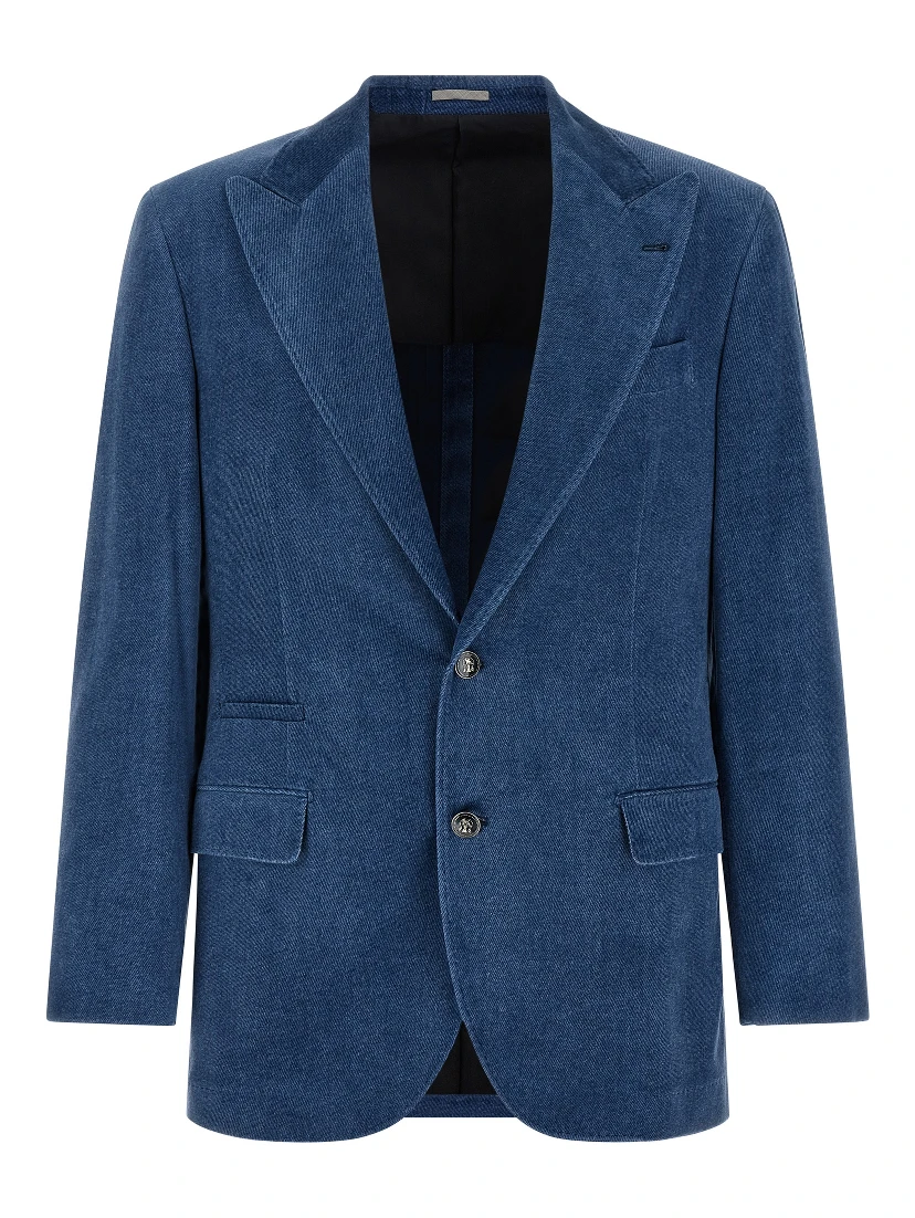 Blue Cotton Blazer
