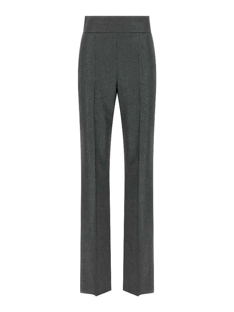 Gray Virgin Wool Dress Pants