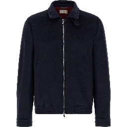 Blue Virgin Wool Bomber