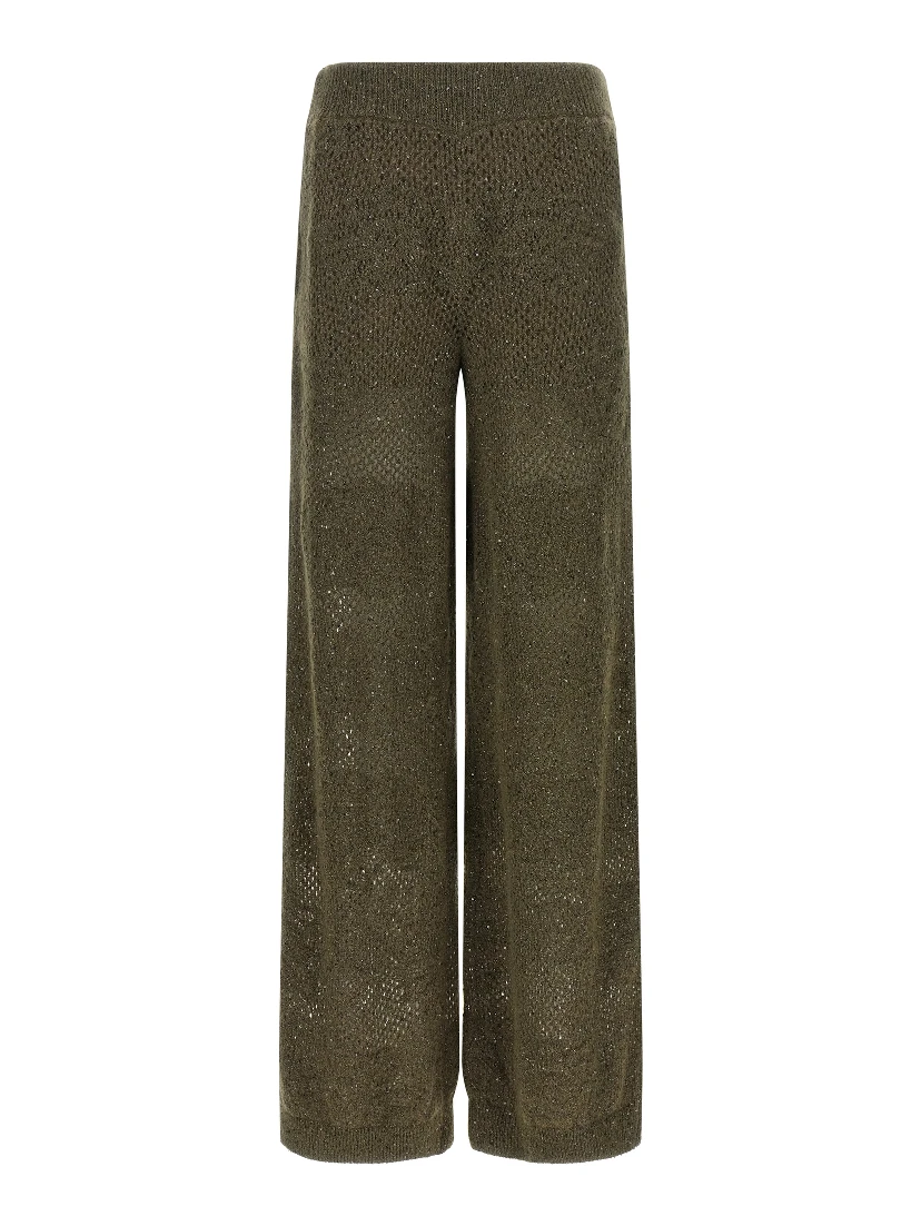 Bicolor Nylon Casual Pants
