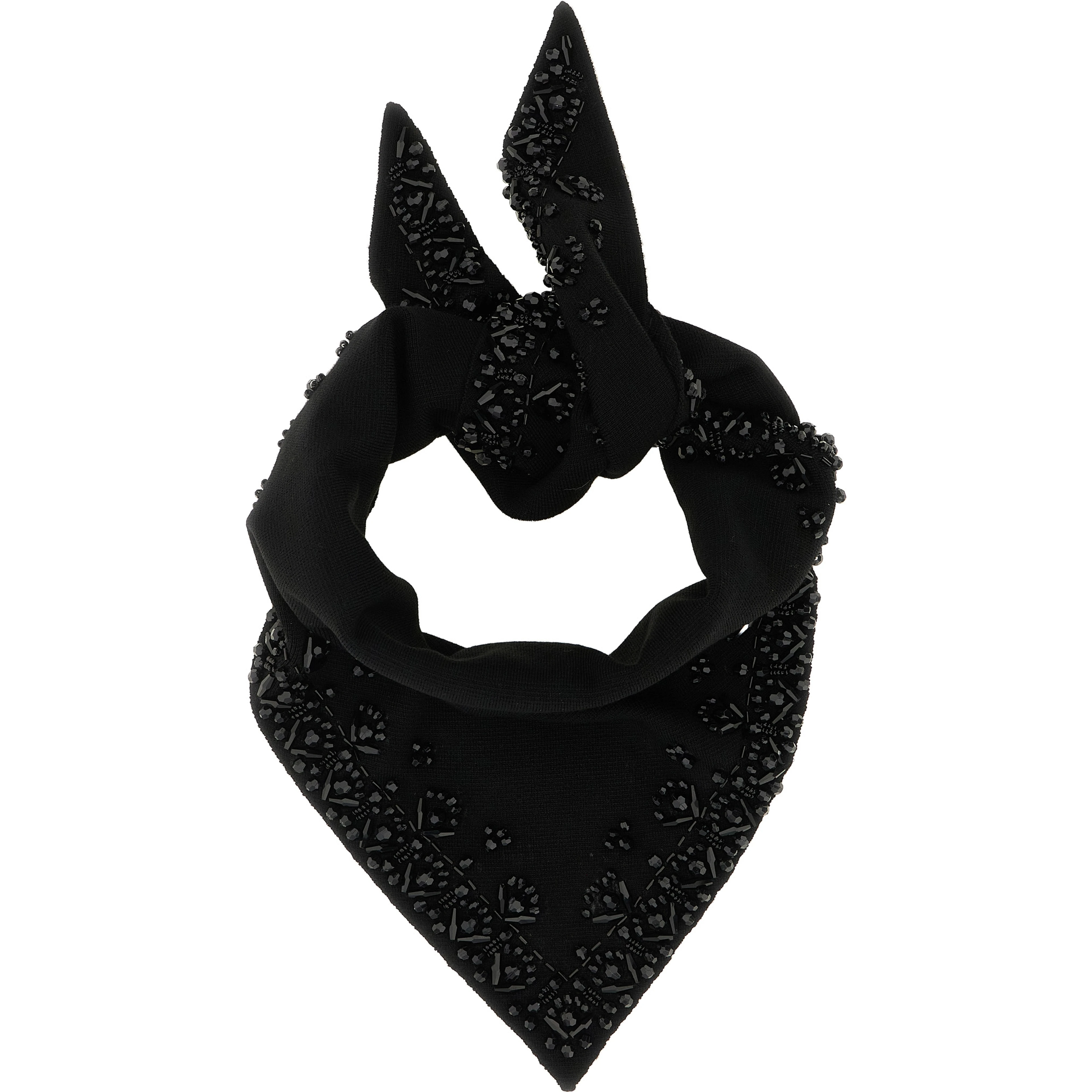 Black Wool Foulard
