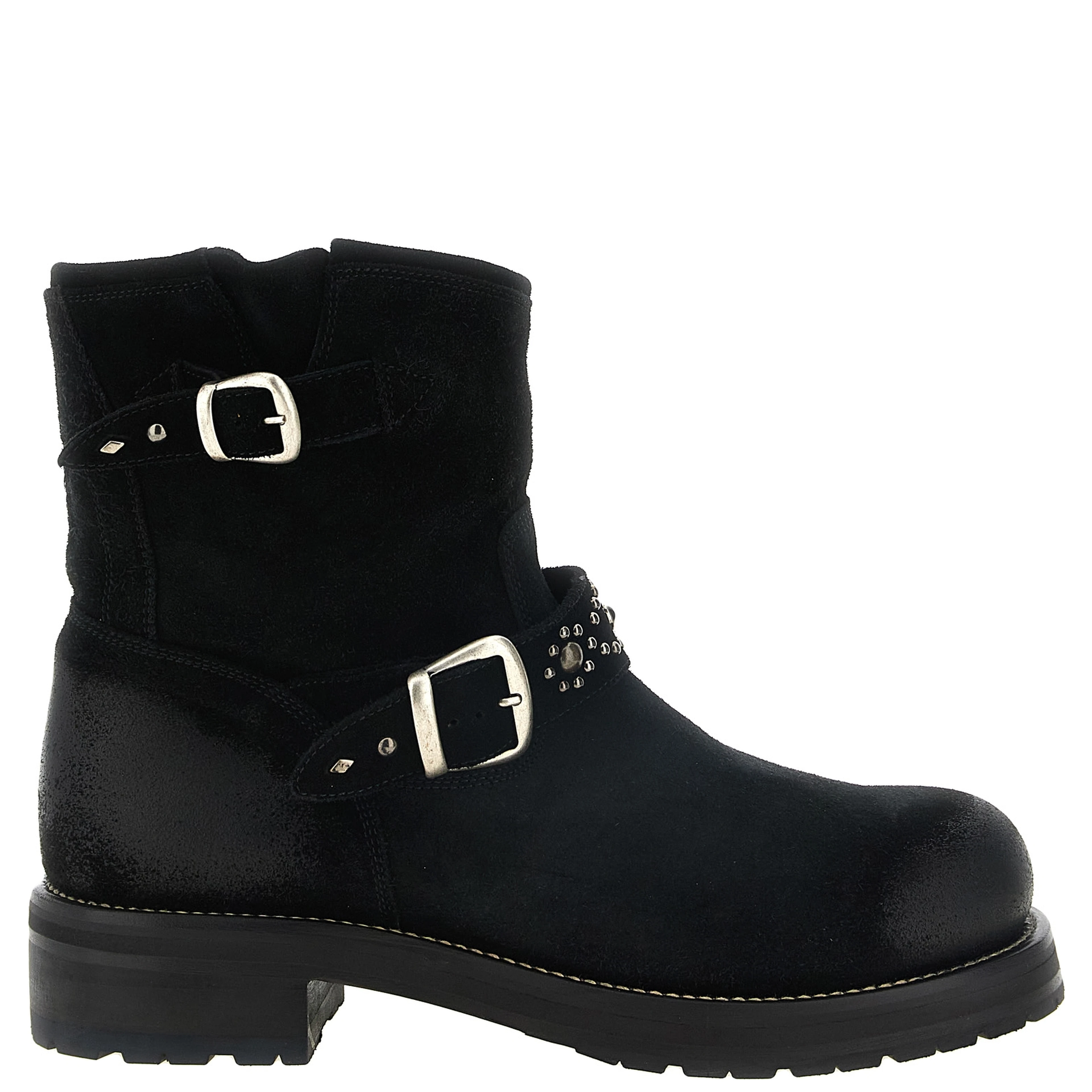 Black Calfskin Ankle Boots