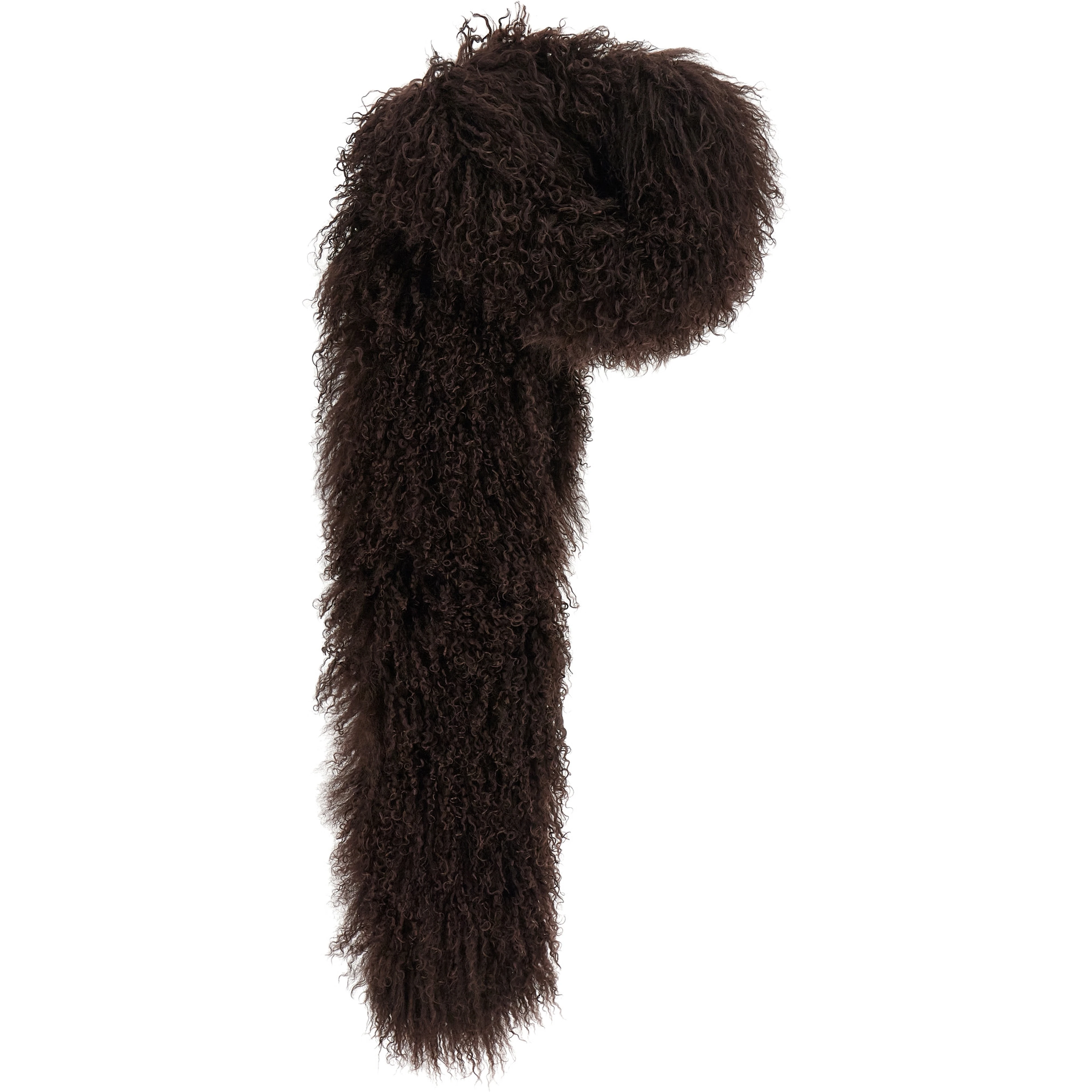 Brown Lamb Fur Scarf