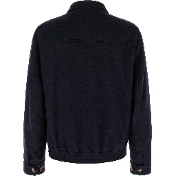 Blue Virgin Wool Bomber