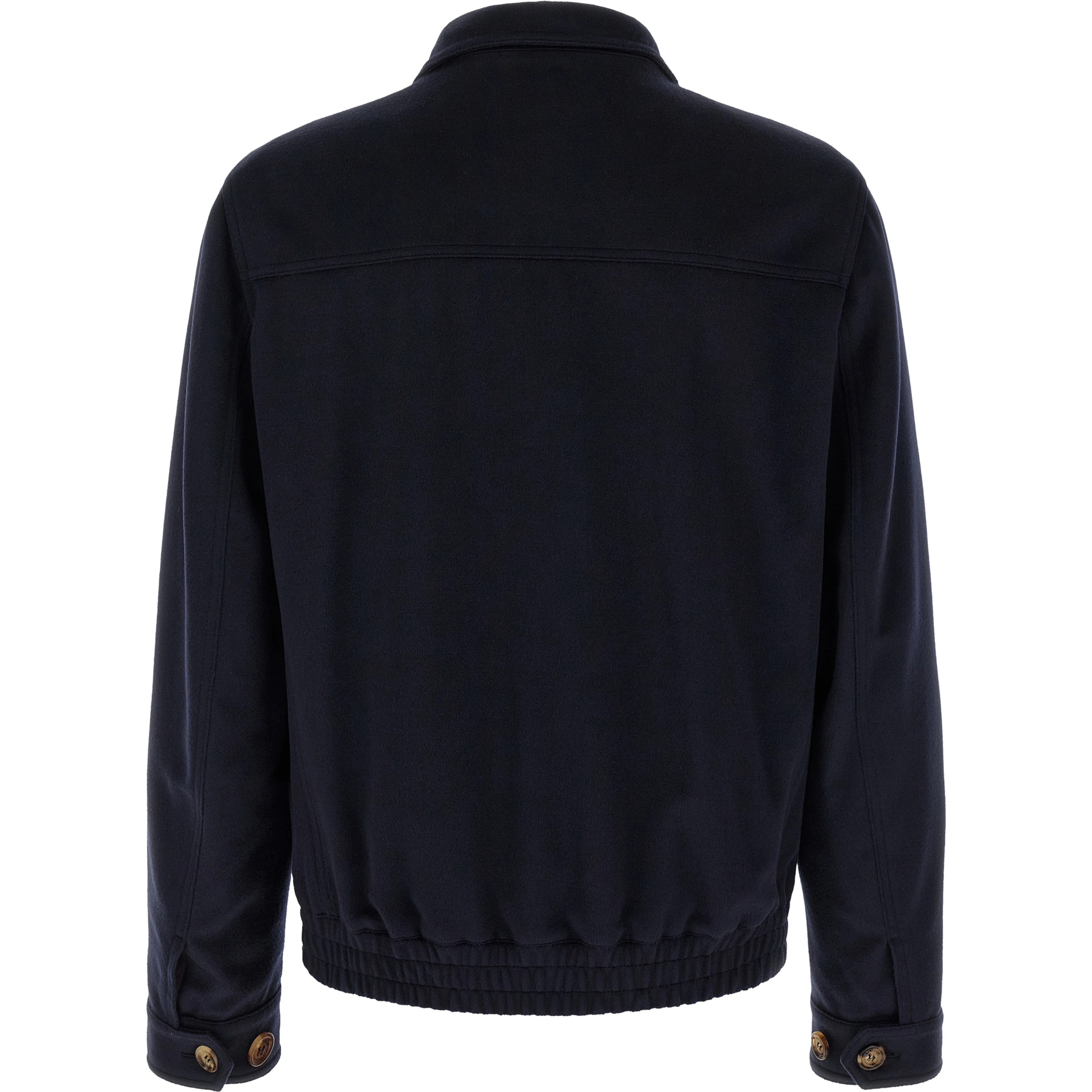 Blue Virgin Wool Bomber