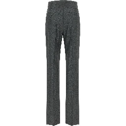 Gray Virgin Wool Dress Pants