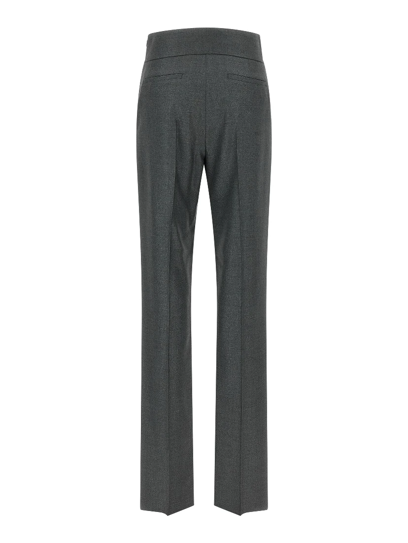 Gray Virgin Wool Dress Pants