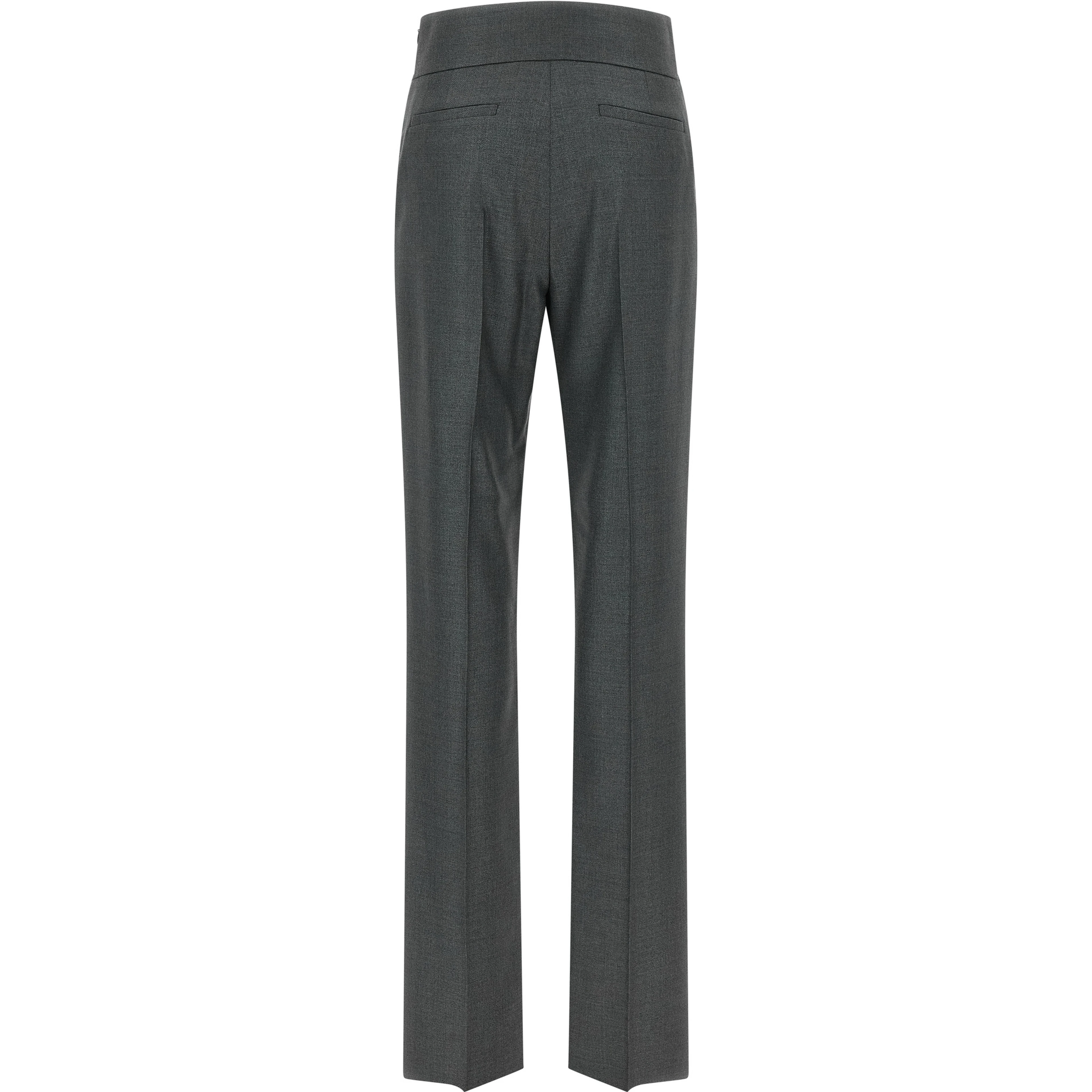 Gray Virgin Wool Dress Pants