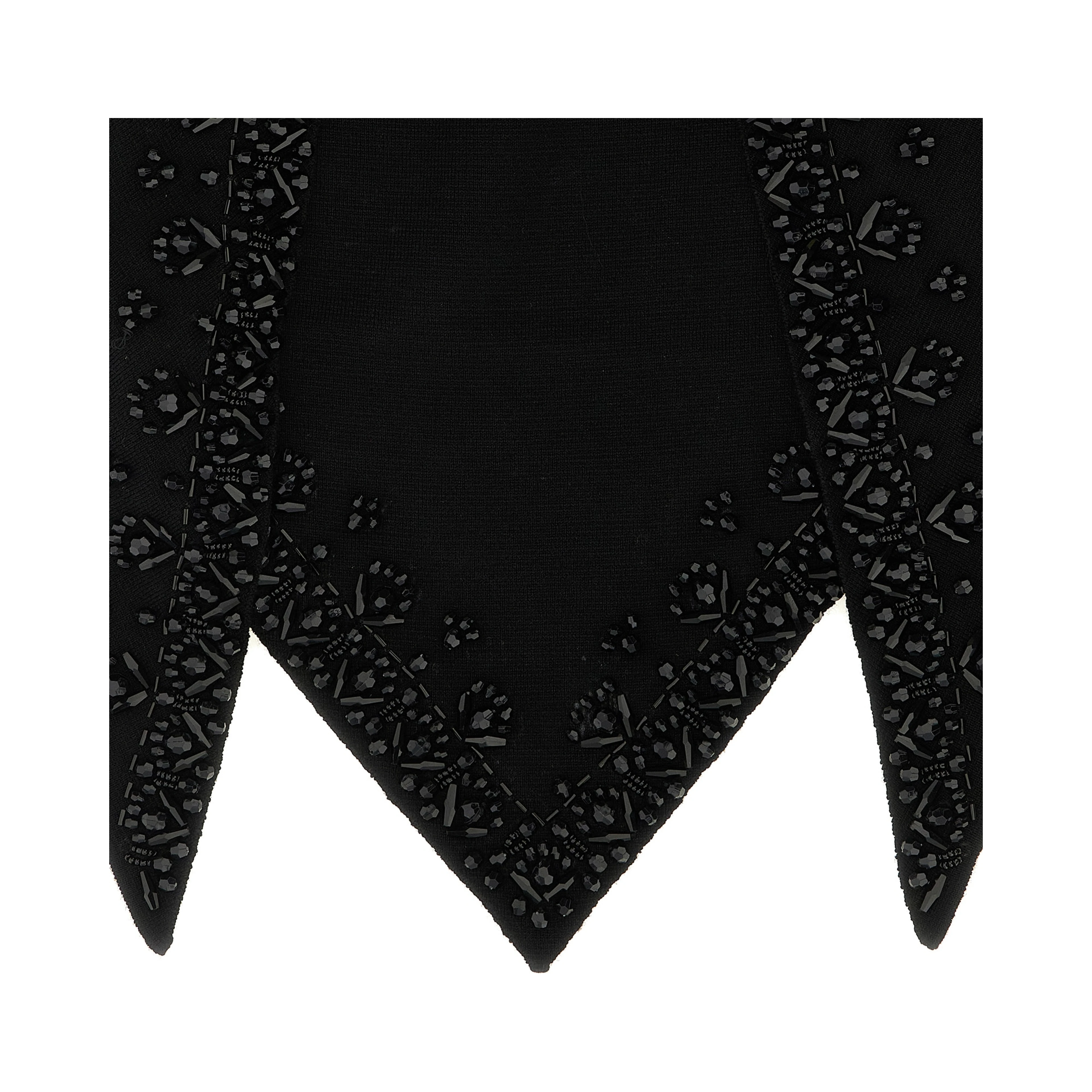 Black Wool Foulard