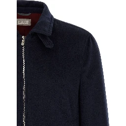 Blue Virgin Wool Bomber