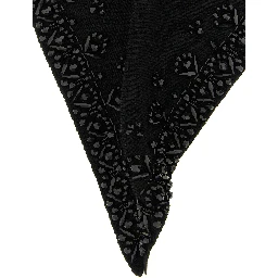 Black Wool Foulard