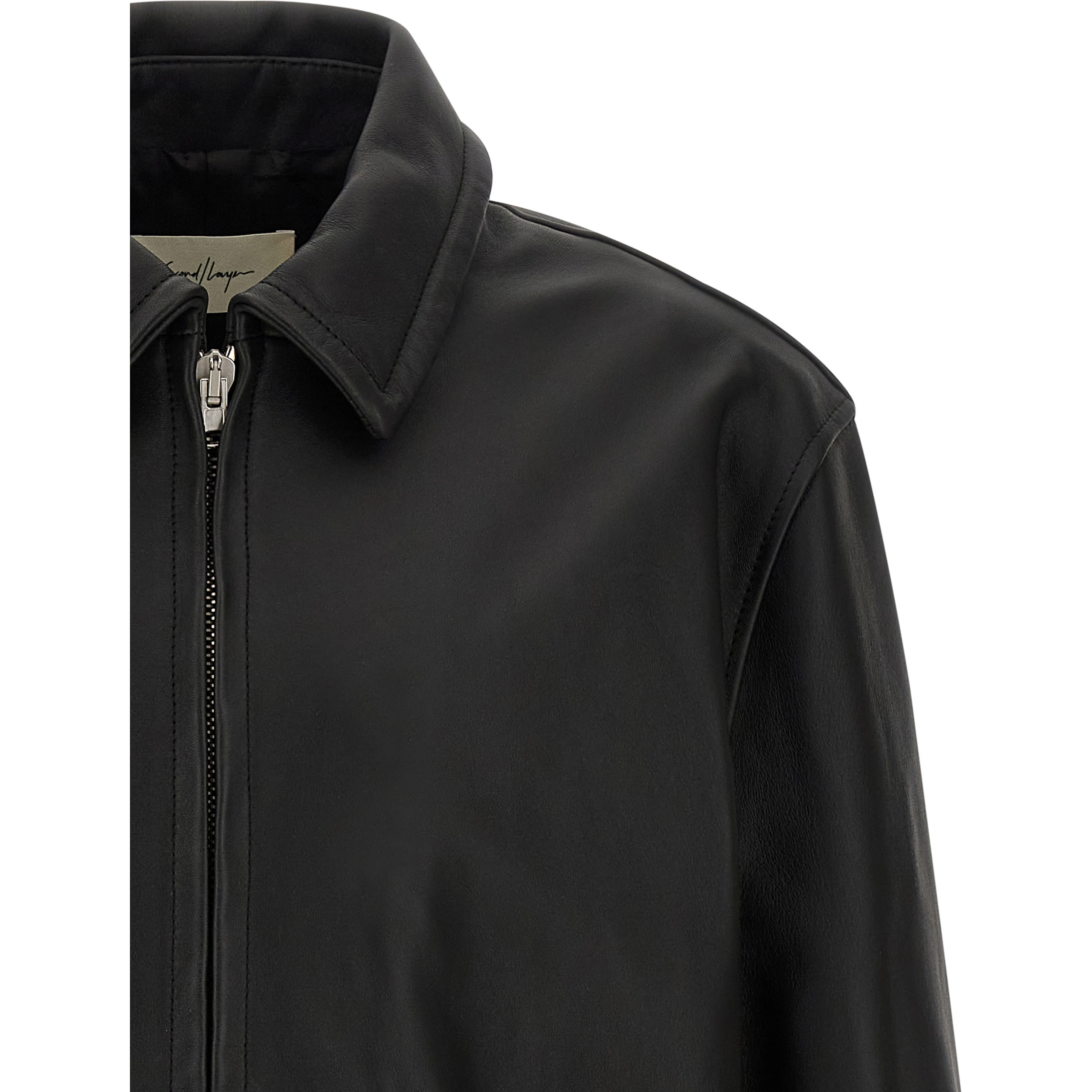 Black Calfskin Leather Jacket