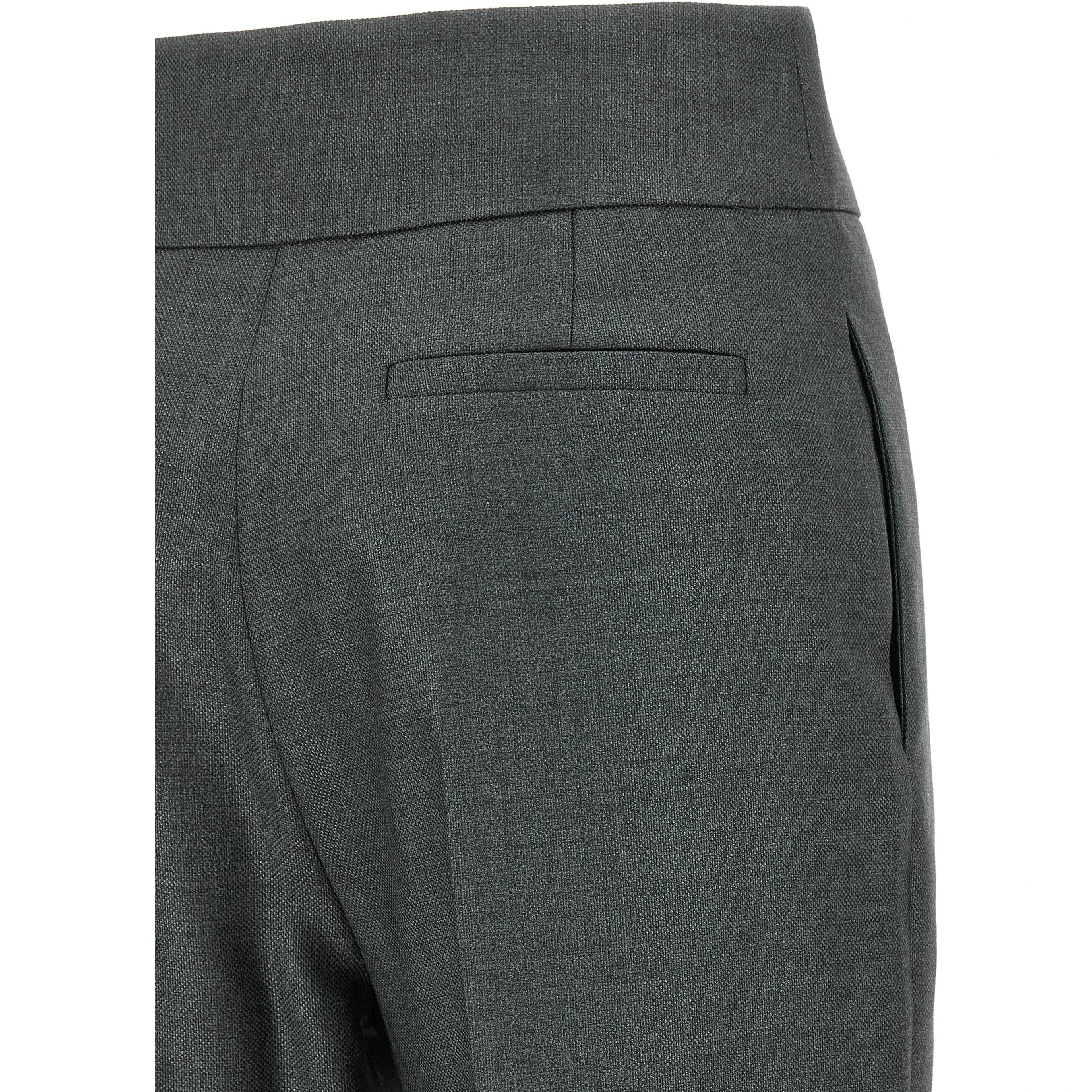 Gray Virgin Wool Dress Pants