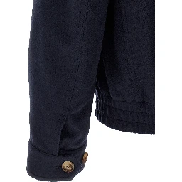 Blue Virgin Wool Bomber