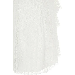 White Polyester Sleeveles T-Shirt