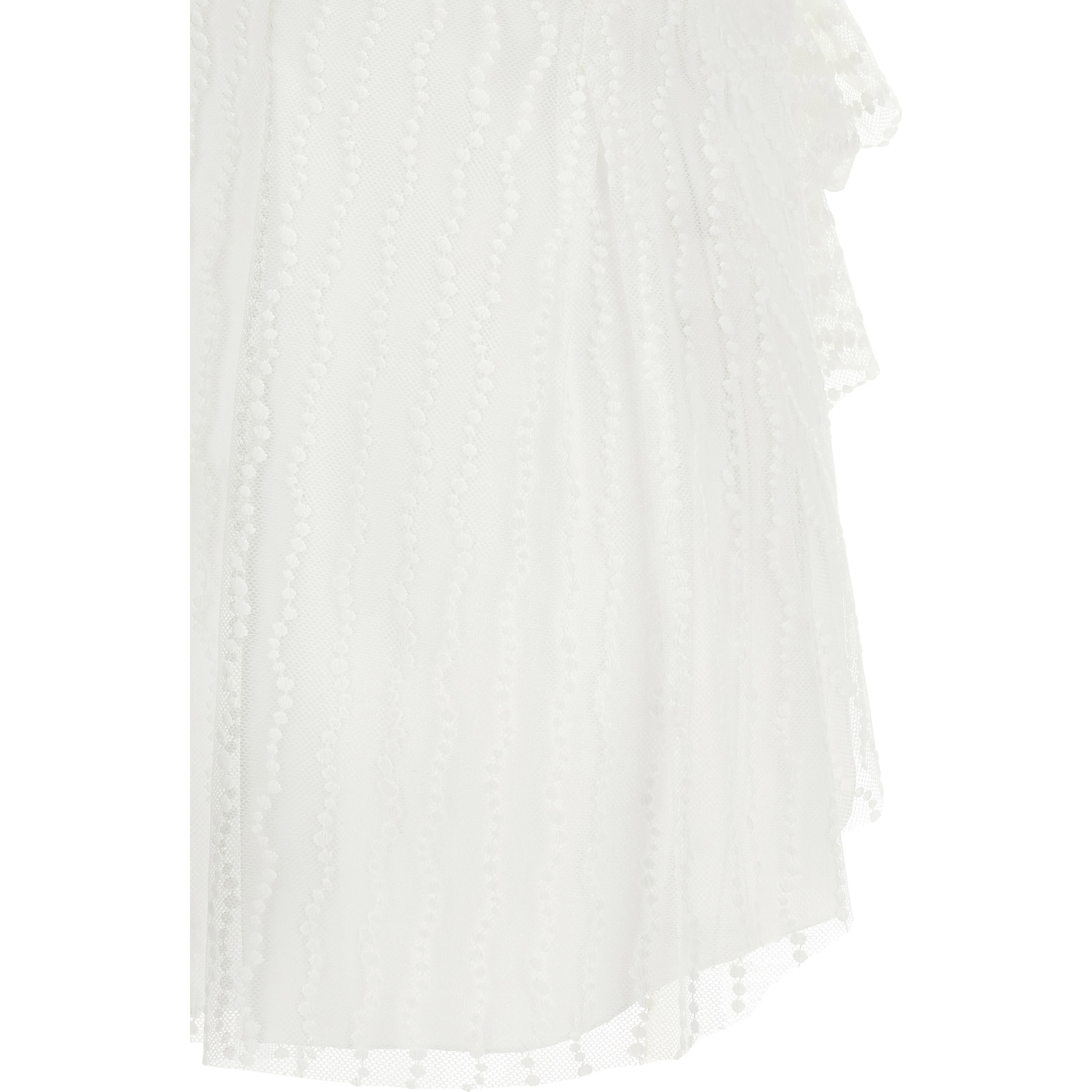White Polyester Sleeveles T-Shirt
