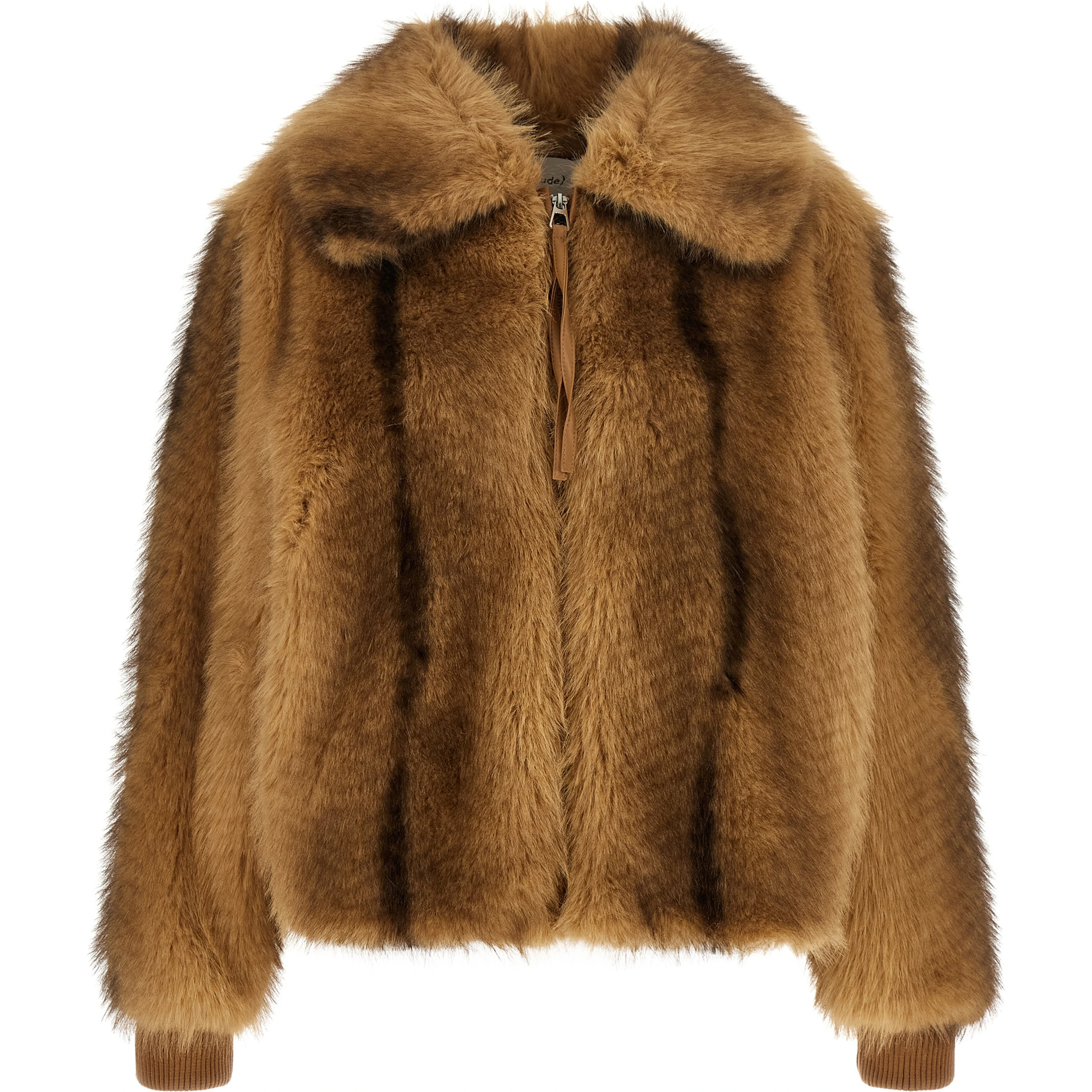 Beige Polyester Bomber