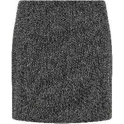 Gray Virgin Wool Long Skirt