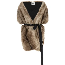 Beige Polyester Foulard