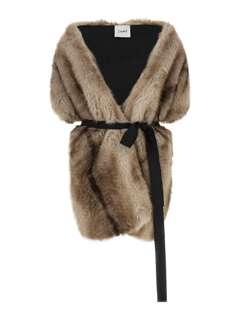 Beige Polyester Foulard