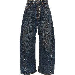 Blue Cotton Relaxed Fit Jeans
