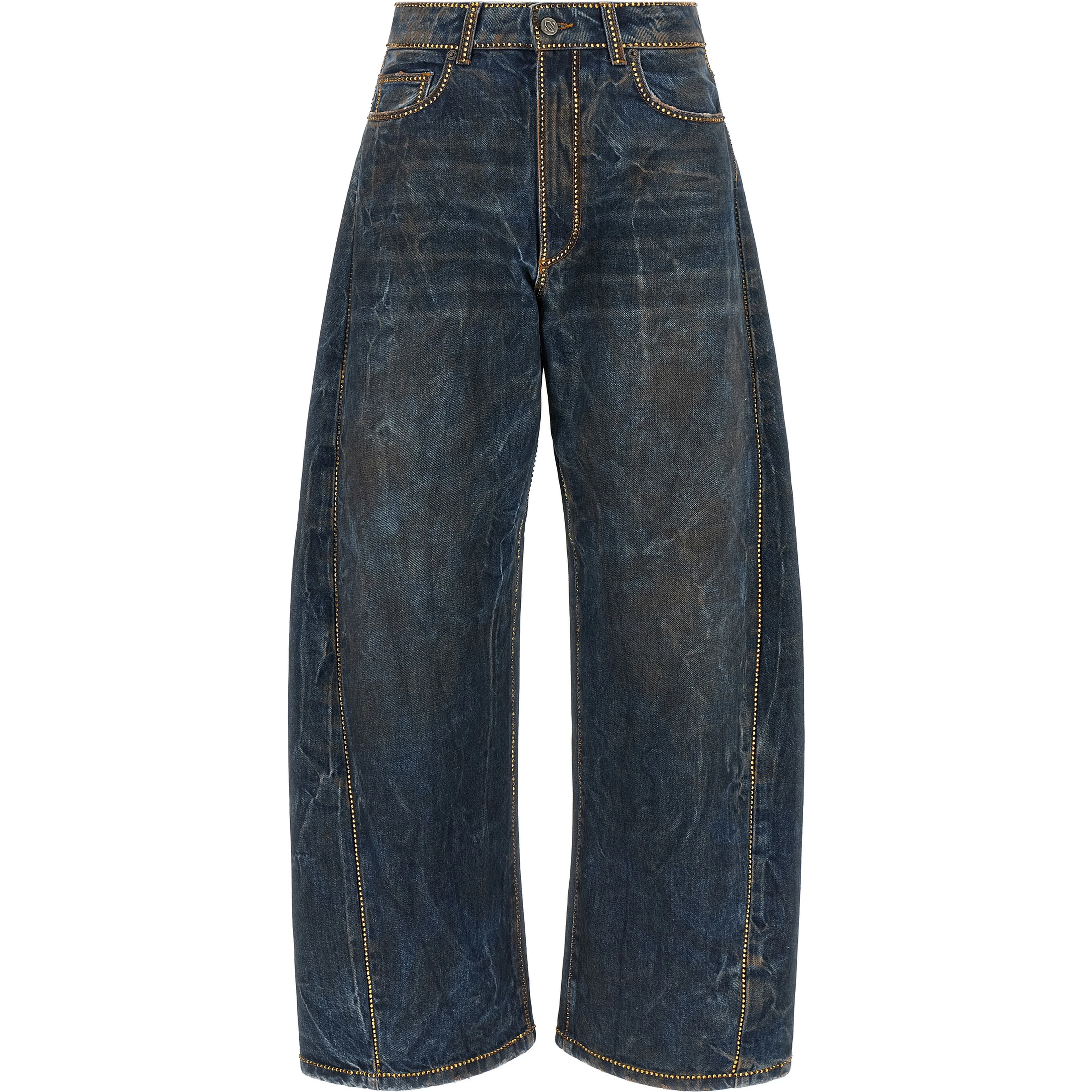 Blue Cotton Relaxed Fit Jeans