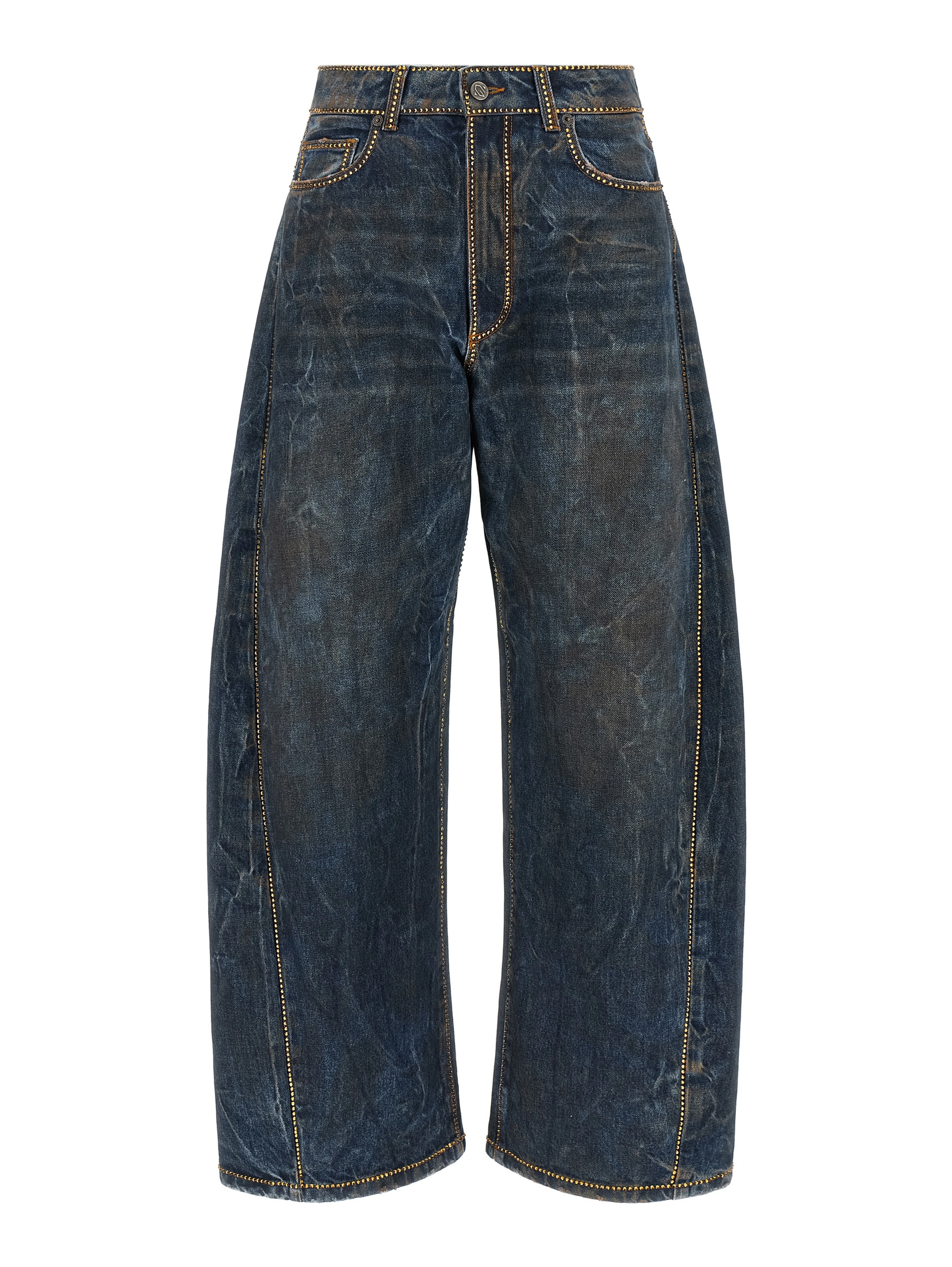 Blue Cotton Relaxed Fit Jeans