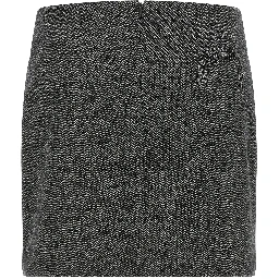 Gray Virgin Wool Long Skirt