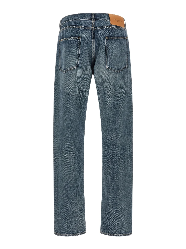 Blue Cotton Straight-Leg Jeans alternative
