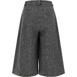 Gray Polyester Bermuda Shorts