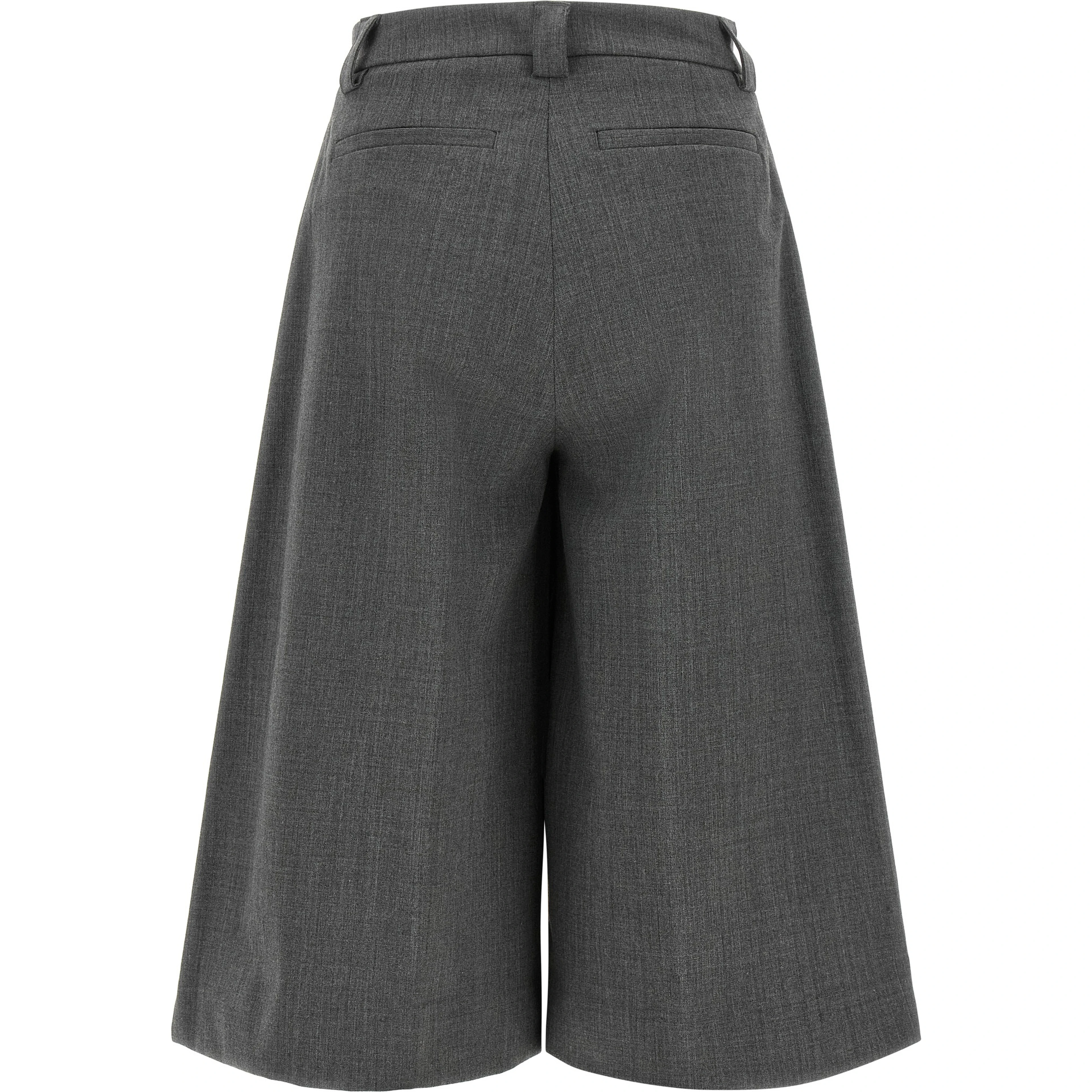 Gray Polyester Bermuda Shorts
