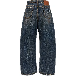 Blue Cotton Relaxed Fit Jeans
