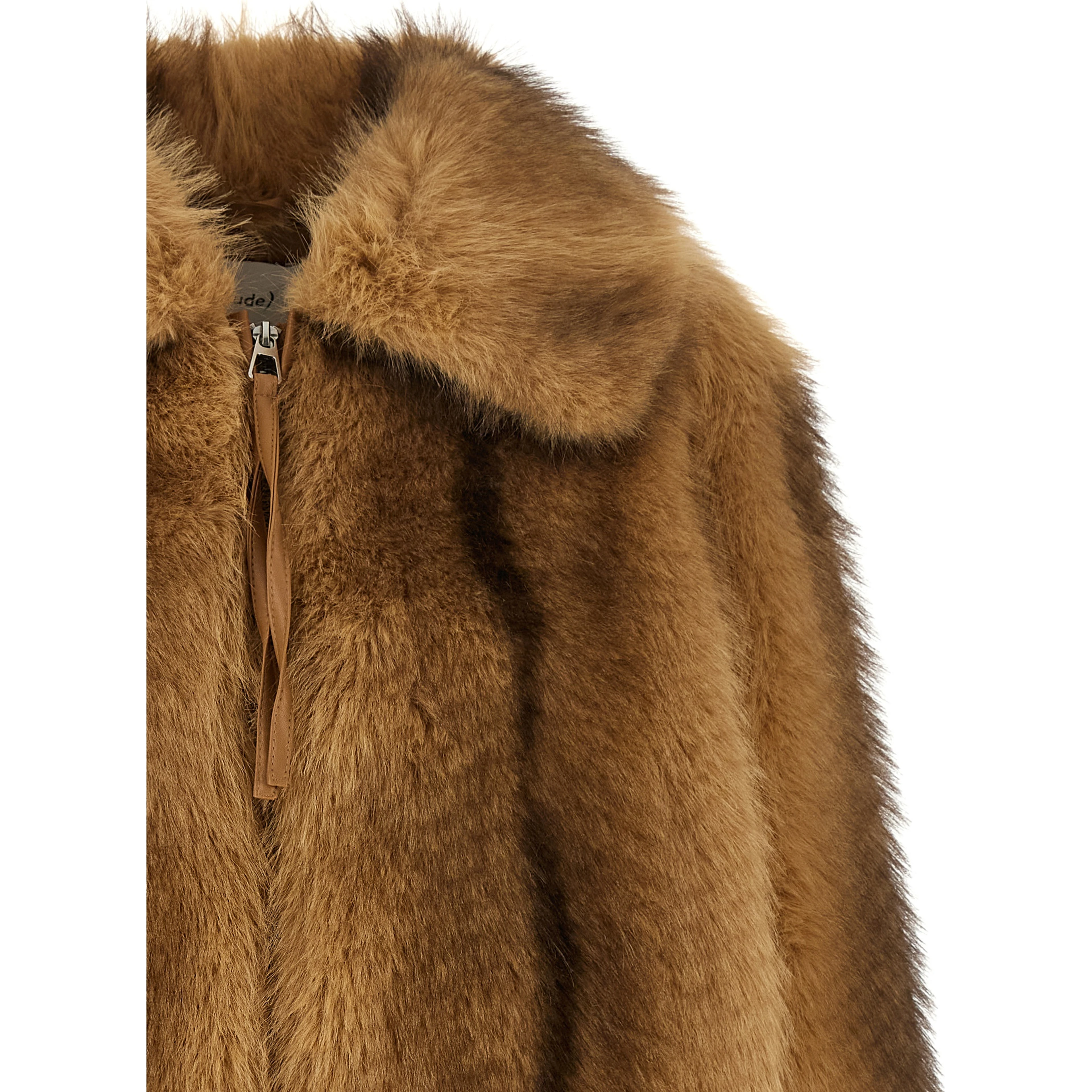 Beige Polyester Bomber