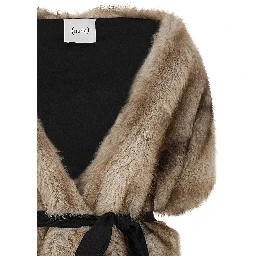 Beige Polyester Foulard