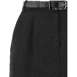 Black Virgin Wool Bermuda Shorts