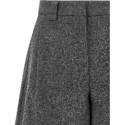 Gray Polyester Bermuda Shorts