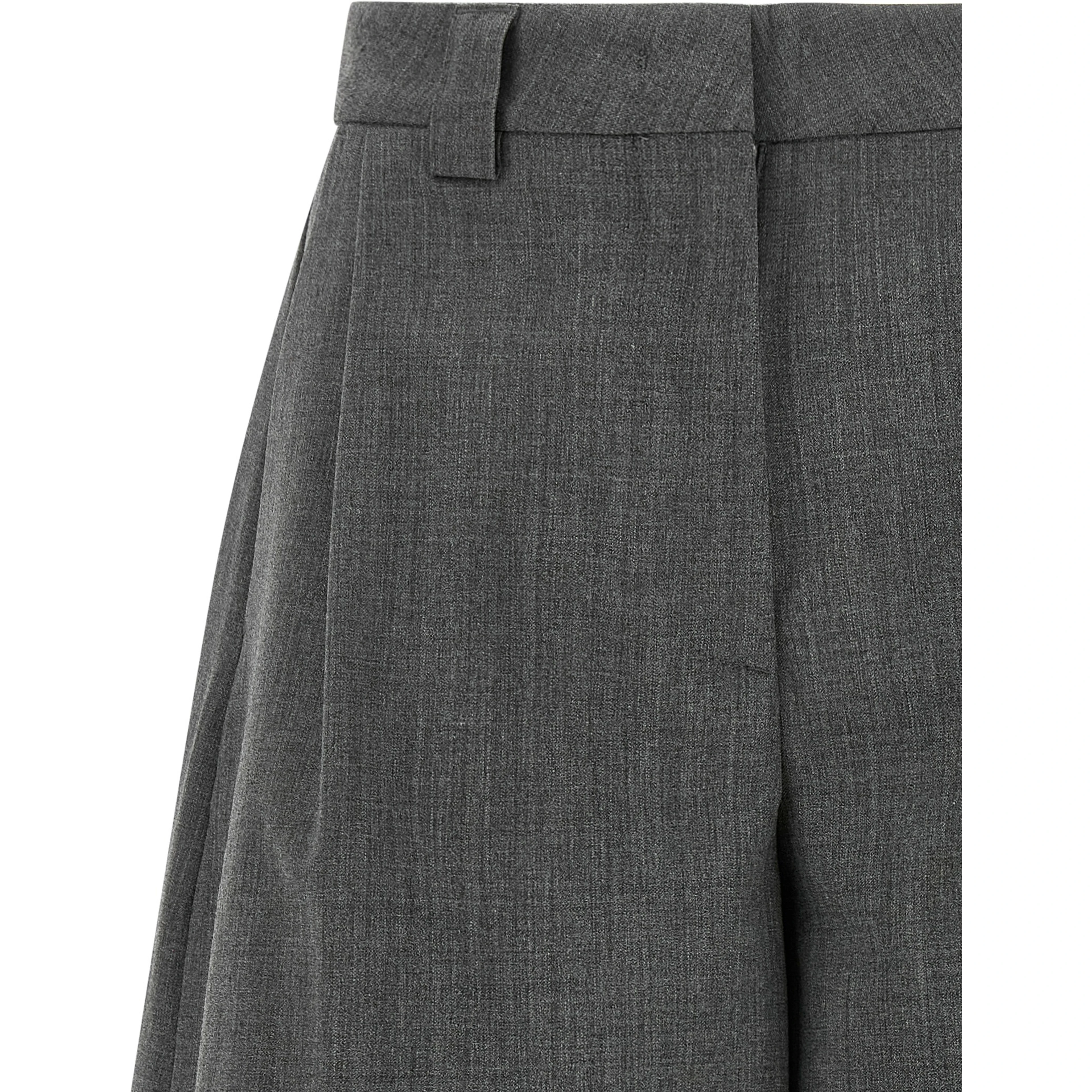 Gray Polyester Bermuda Shorts