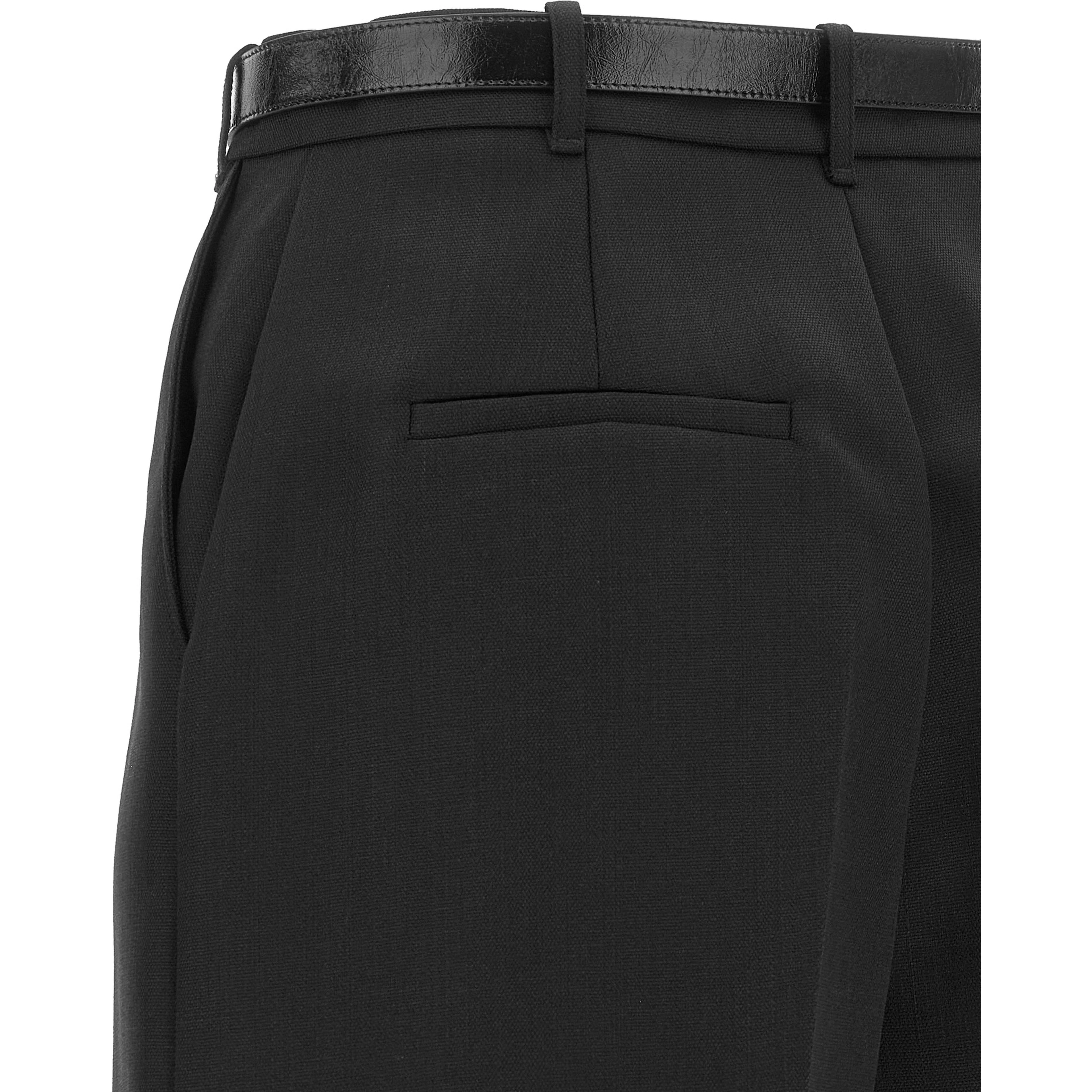 Black Virgin Wool Bermuda Shorts