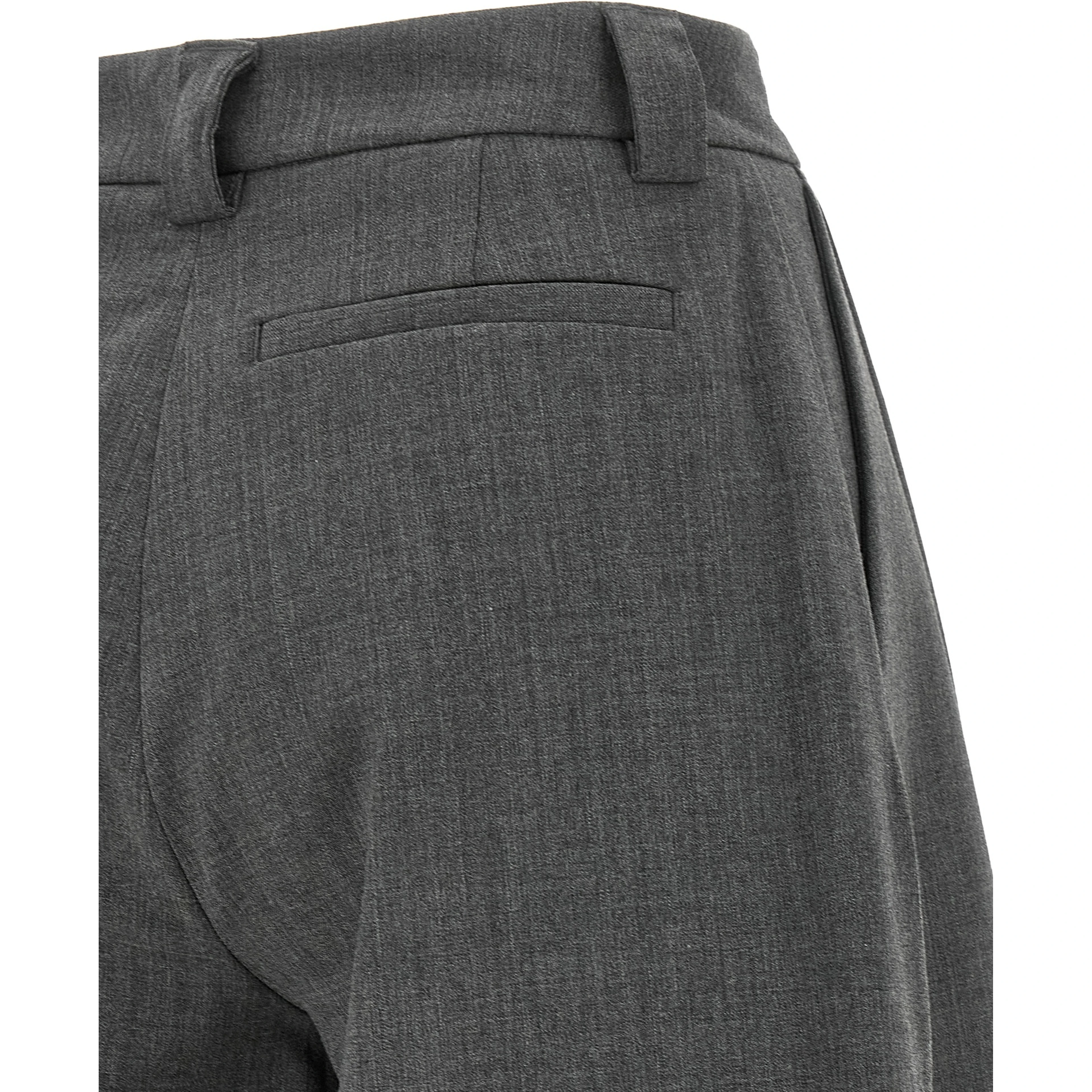 Gray Polyester Bermuda Shorts