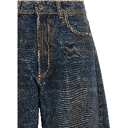 Blue Cotton Relaxed Fit Jeans