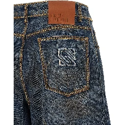 Blue Cotton Relaxed Fit Jeans