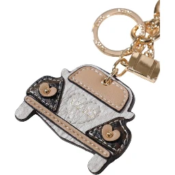 Beige Polyethylene Keychain